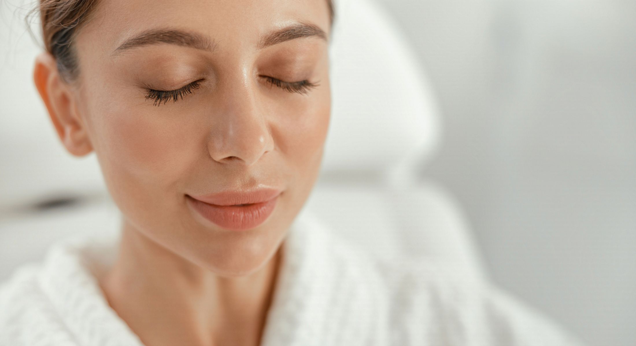 la jolla anti-aging and regenerative therapy model with eyes closed